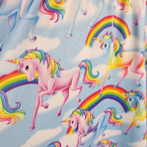 NWT Lisa Frank Unicorn Rainbow Dress Sz Small Sleeveless Magical XOXO Stretchy - Picture 9 of 16